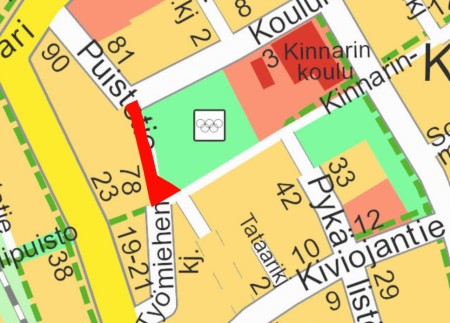 Puistotien työmaa-alue 2020