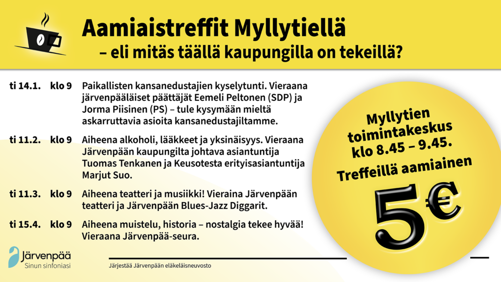 Kuvassa kaikki kevään 2025 vieraat Aamiaistreffeillä.