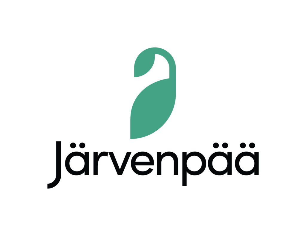 Järvenpään kaupungin logo Luonnotar vihreänä